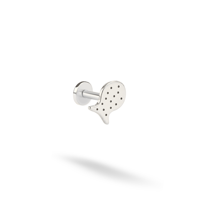 Fish Cracker Flatback Ear Piercing 14K Gold / Silver