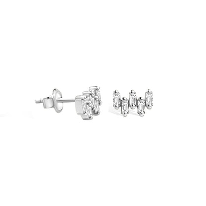 Five Cross Diamond Earrings 14K Gold