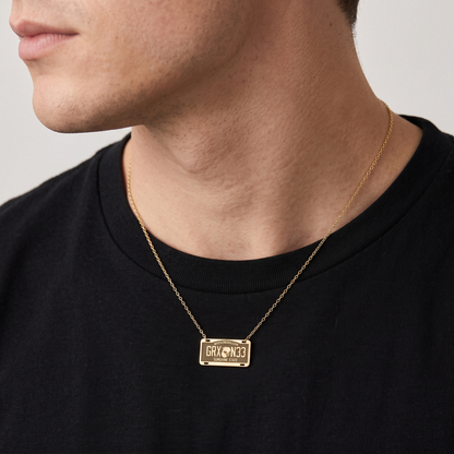 Florida Car License Plate Custom Necklace 14K Gold / Silver