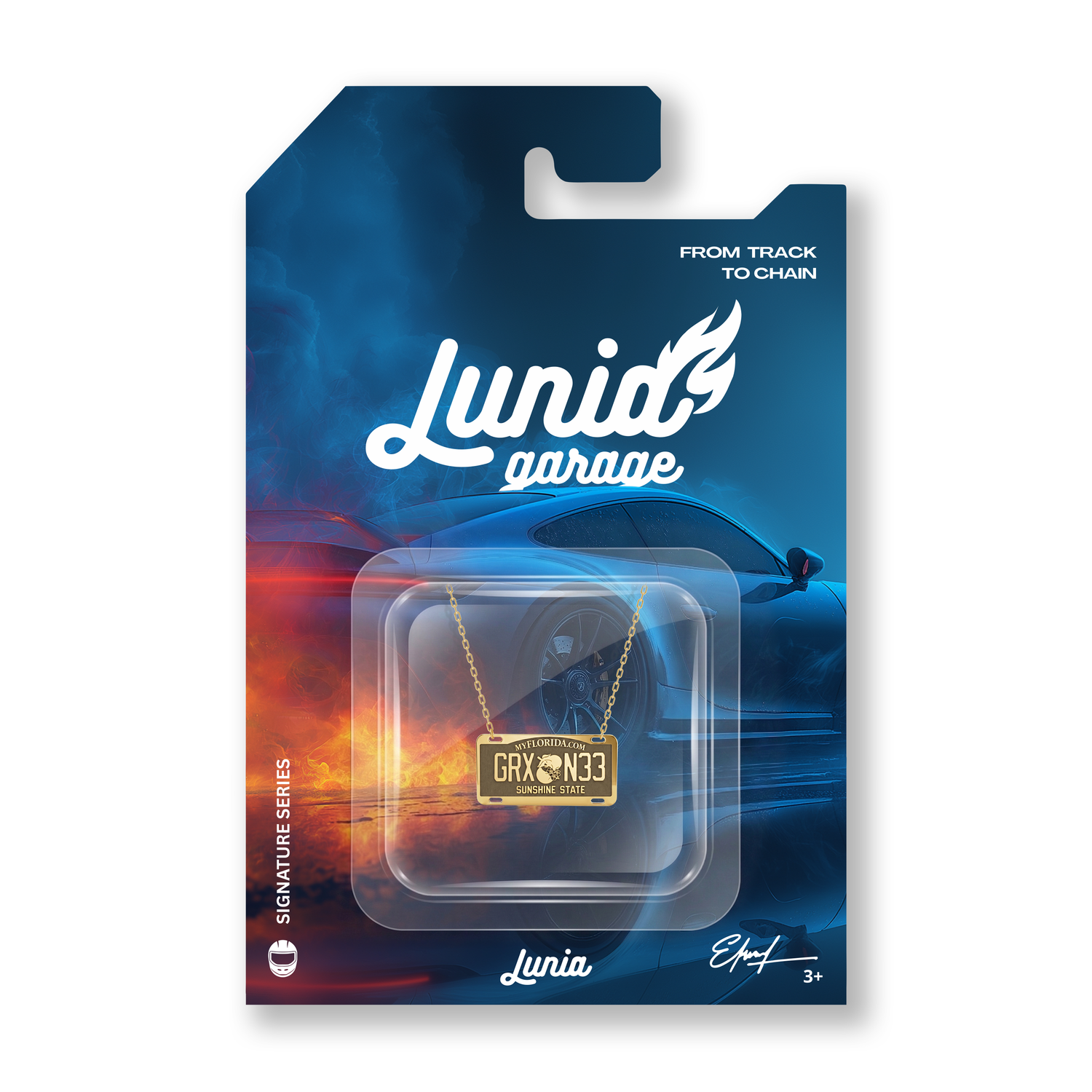 Florida Car License Plate Custom Necklace 14K Gold / Silver