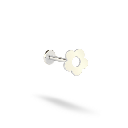 Flower Flatback Ear Piercing 14K Gold
