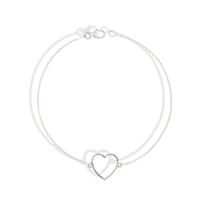 Frame Heart Chain Bracelet 14K Gold