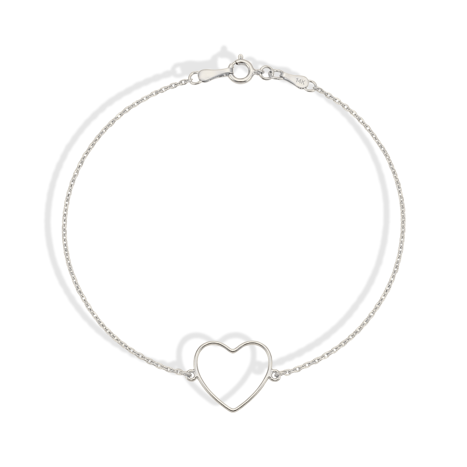 Frame Heart Bracelet 14K Gold / Silver