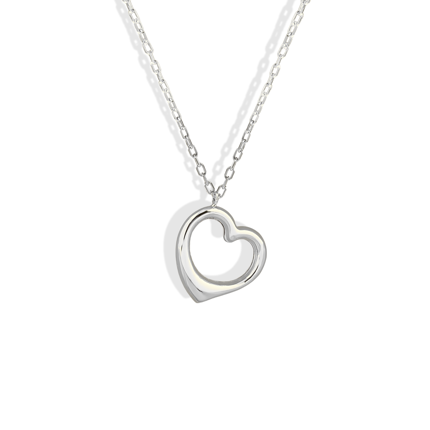Frame Heart Love Necklace 14K Gold