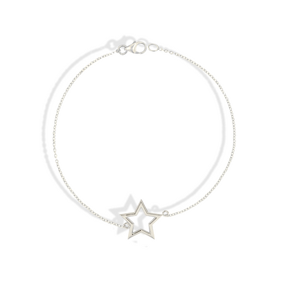 Frame Star Chain Bracelet 14K Gold