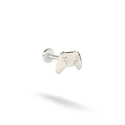 Game Controller Flatback Ear Piercing 14K Gold / Silver