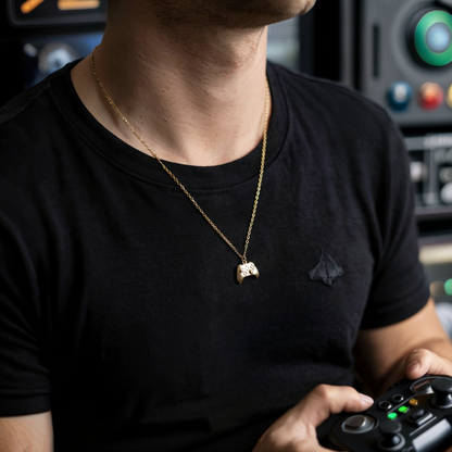 Game Controller Necklace 14K Gold / Silver