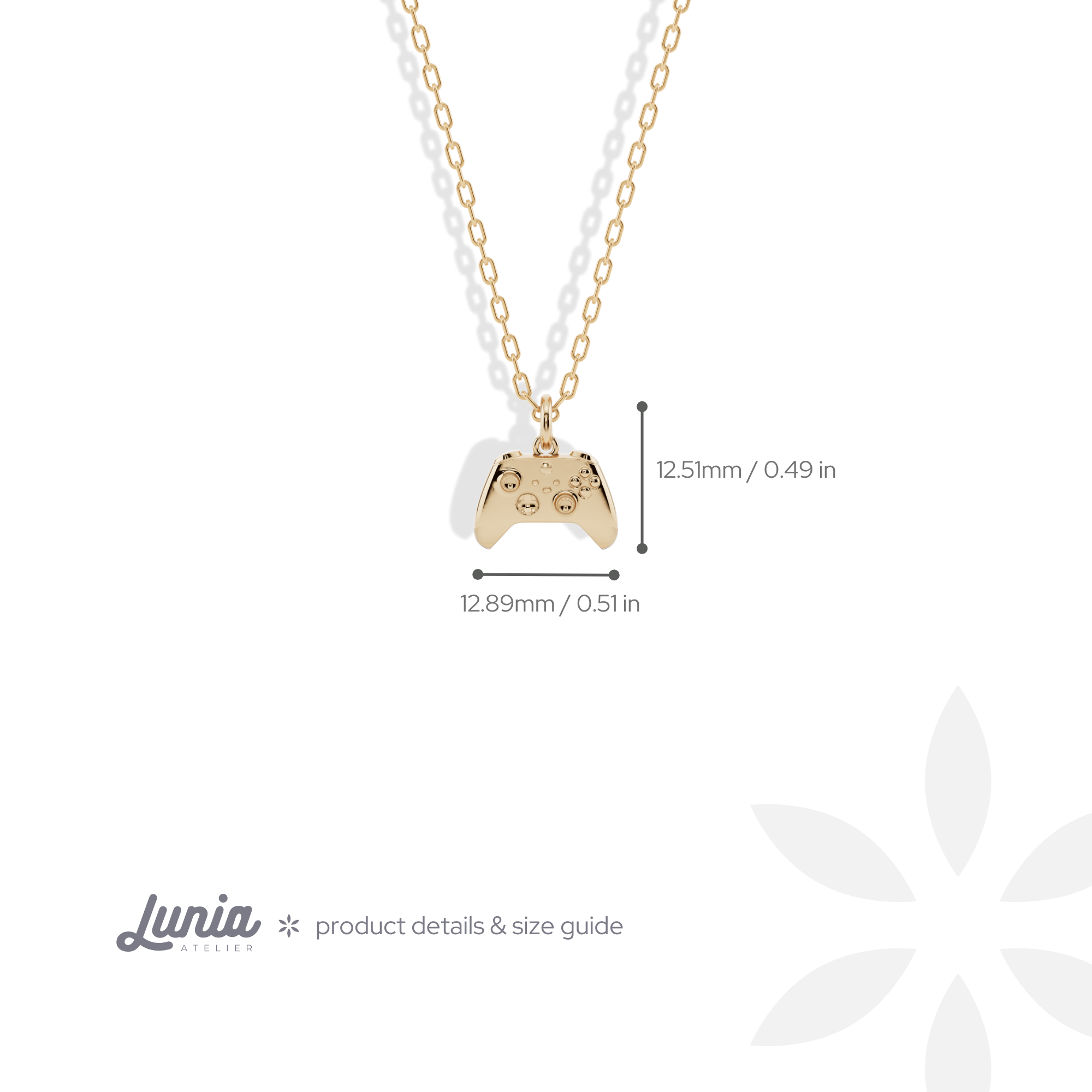 Game Controller Necklace 14K Gold / Silver