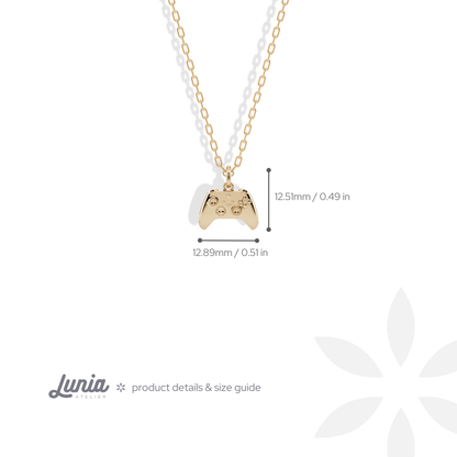 Game Controller Necklace 14K Gold / Silver