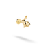 Geometric Rabbit Flatback Ear Piercing in bright 14K yellow gold, with faceted body and tall ears against white.