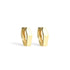 Geometric Diamond Hoops Earrings 14k Gold