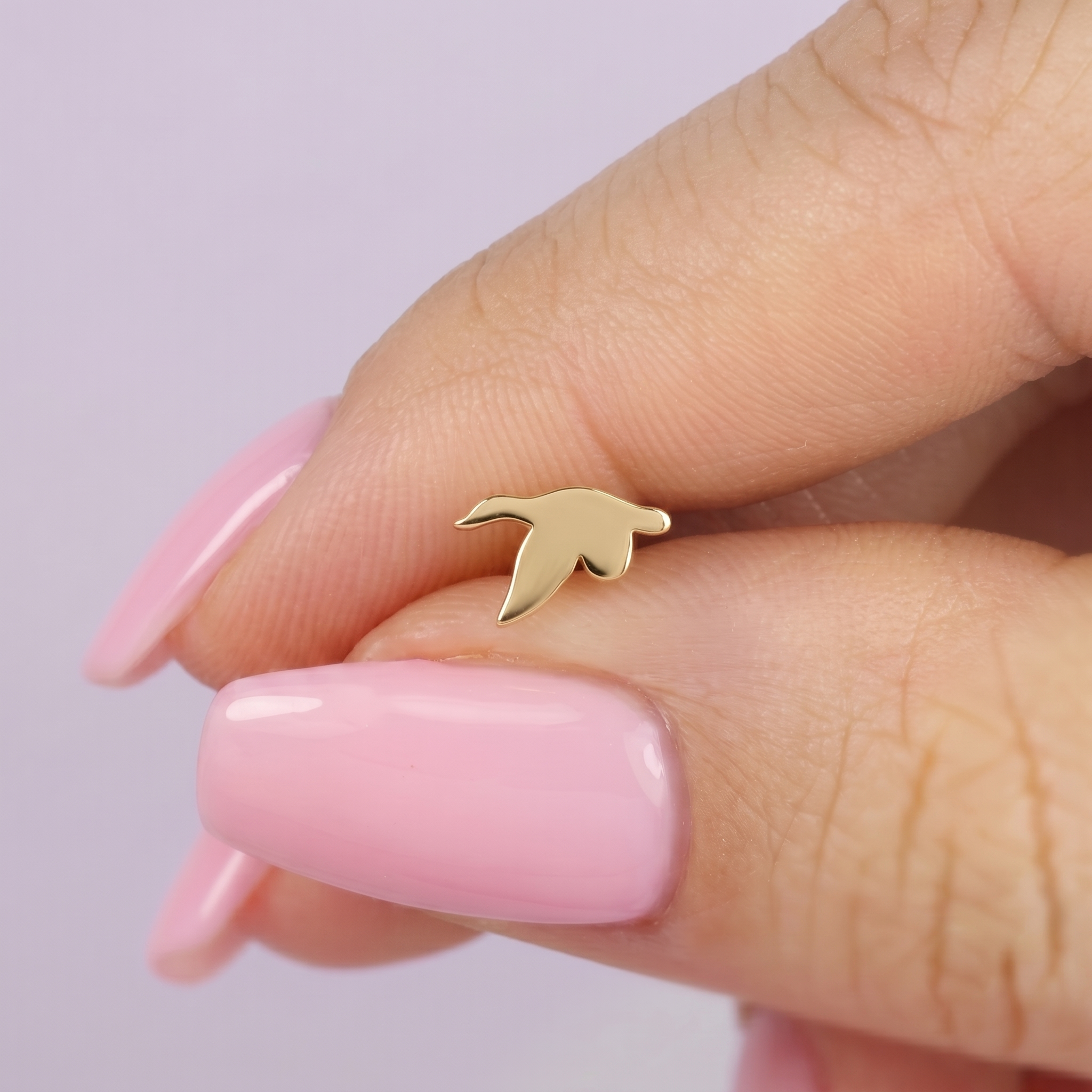 Goose Flatback Ear Piercing 14K Gold / Silver