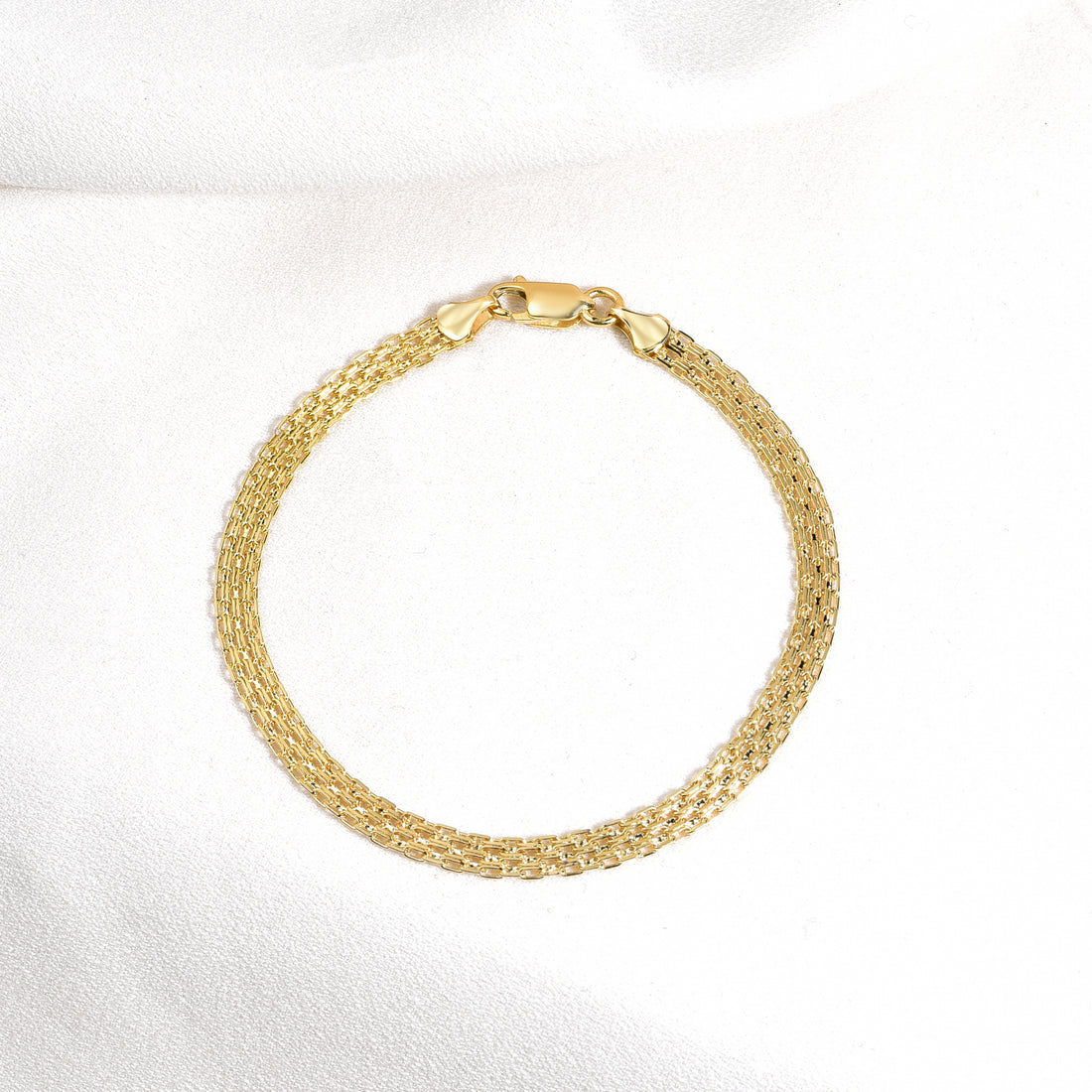 Graceful Loop Chain Bracelet 14K Gold