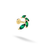 Green Marquise Flatback Ear Piercing 14K Gold with CZ Stone