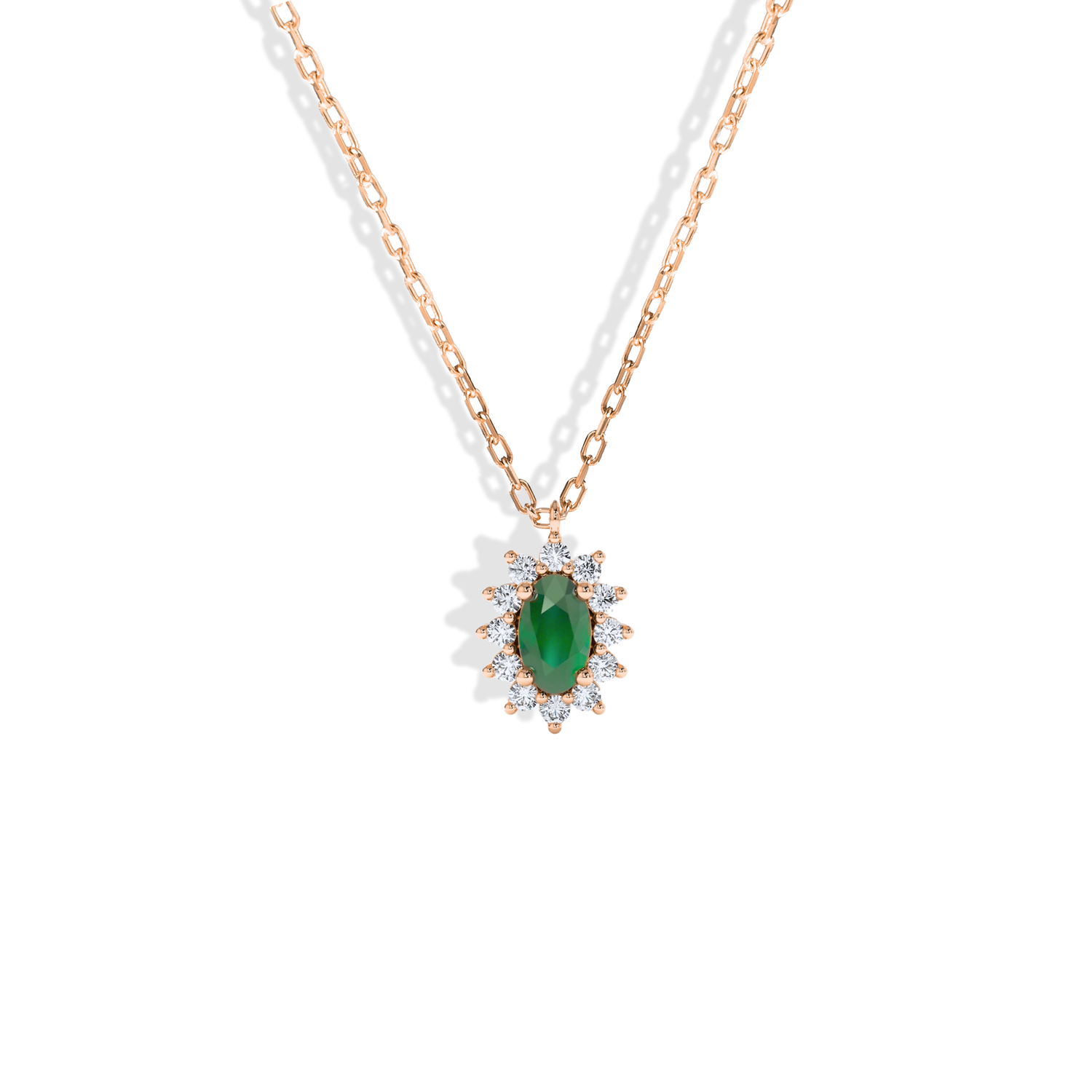 Green Roselyn Necklace 14K Gold