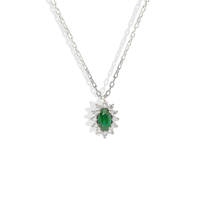 Green Roselyn Necklace 14K Gold
