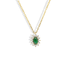 Hand made Green Roselyn Necklace 14K Gold, a delicate and timeless piece that adds subtle elegance to any outfit