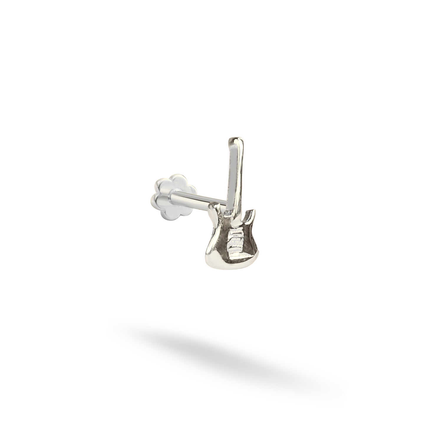 Guitar Flatback Ear Piercing 14K Gold