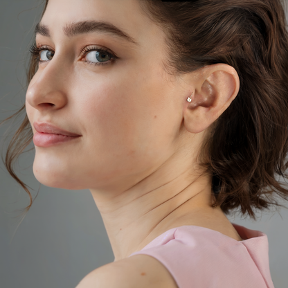 Guitar Flatback Ear Piercing 14K Gold