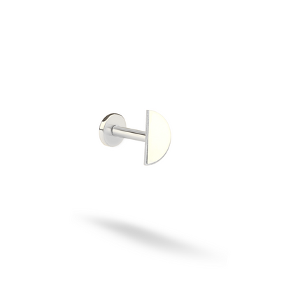 Half Moon Flatback Ear Piercing 14K Gold