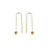 Heart Ear Threader Earrings 14k Gold