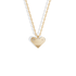 Heart Letter Diamond Personalized Custom Necklace in 14K Gold and Silver, hand crafted personalized jewelry with heart and letter design