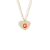 Heart Love Initial Letter Custom Necklace 14K Gold with personalized heart charm and custom letter detail