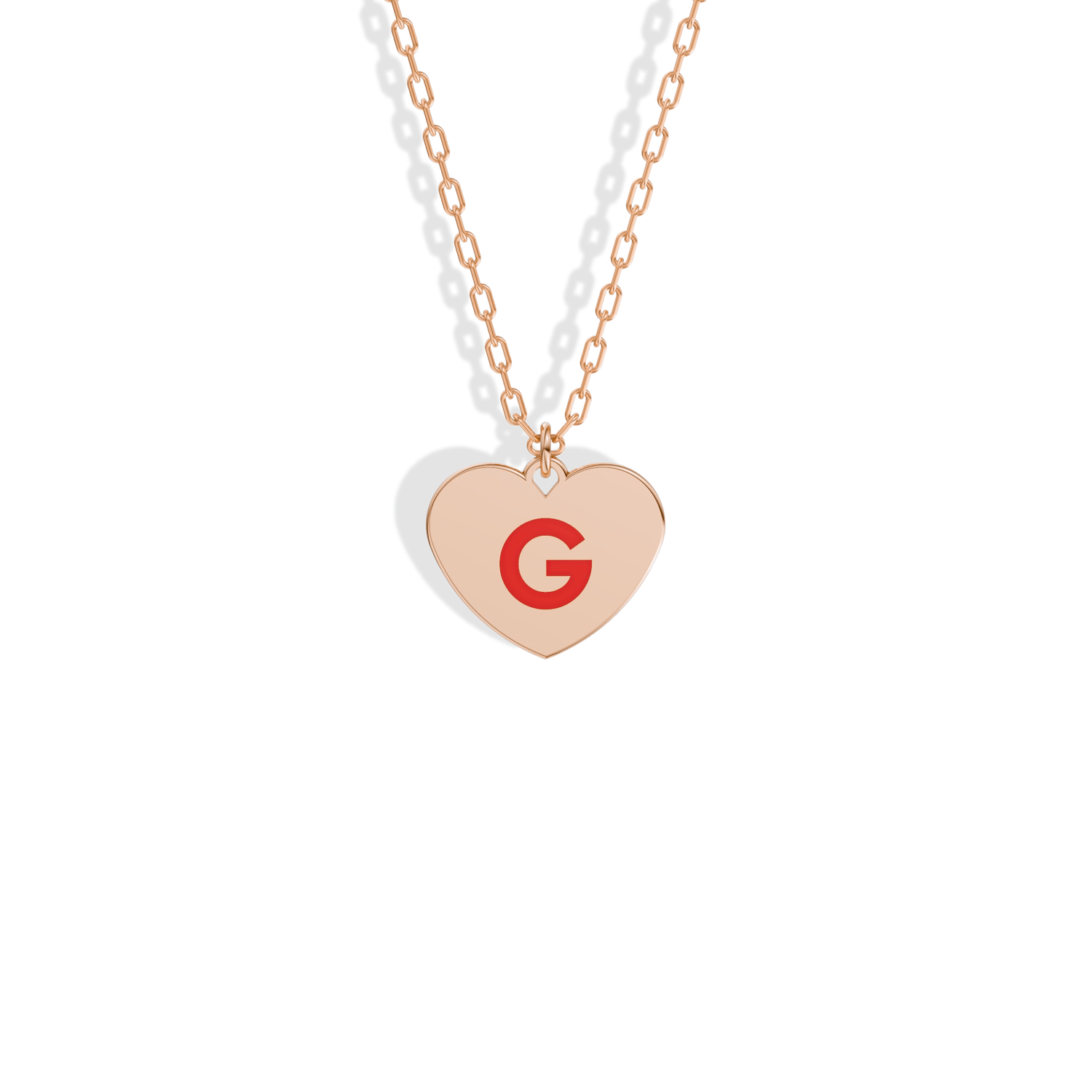 Heart Love Initial Letter Custom Necklace 14K Gold / Silver