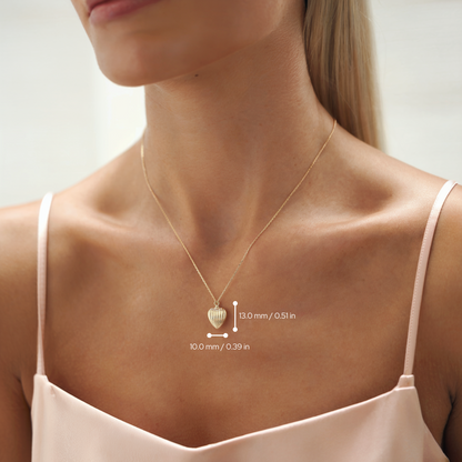 Heart Seashell Necklace 14K Gold