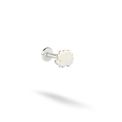Hedgehog Flatback Ear Piercing 14K Gold / Silver
