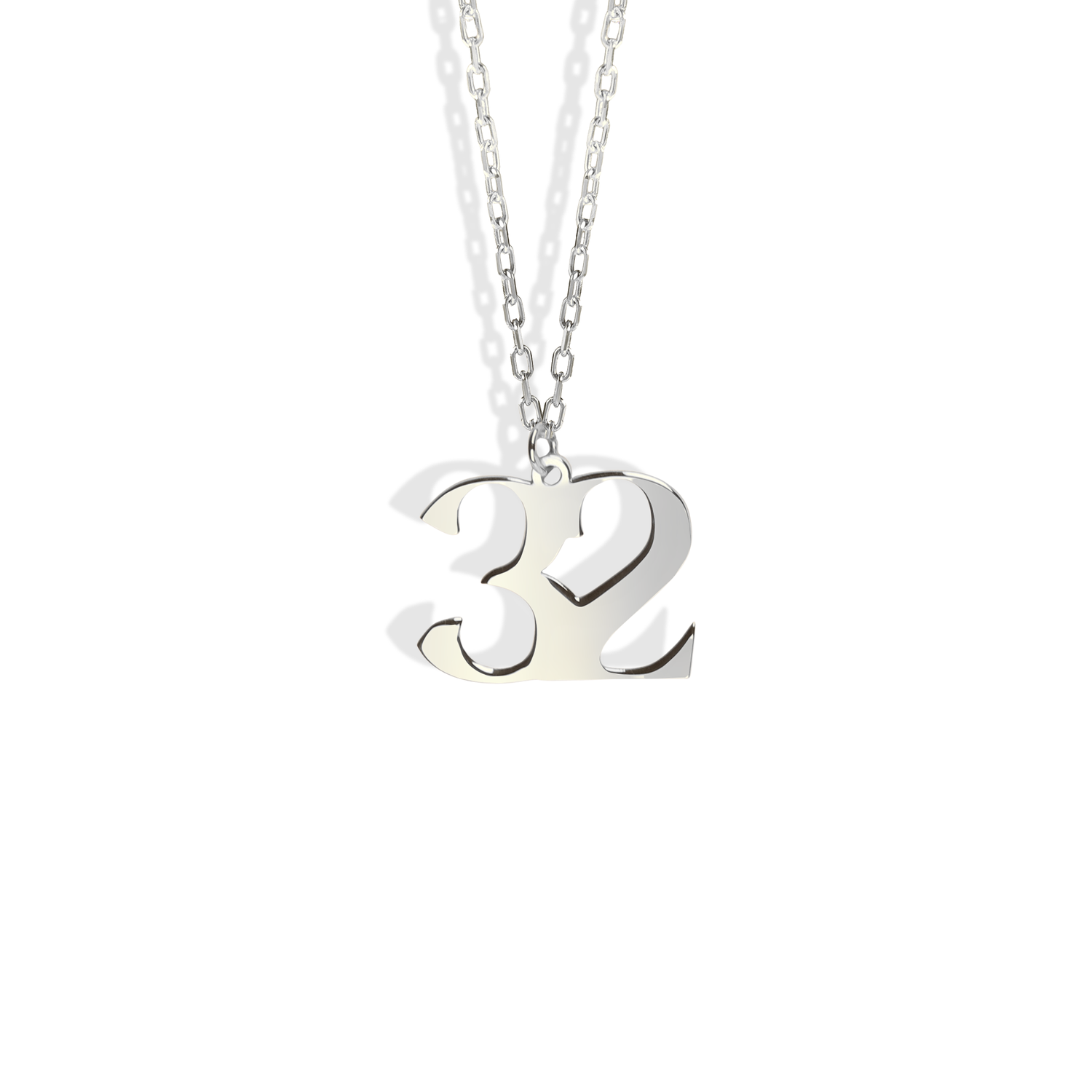 Heritage Personalized Number Custom Necklace 14K Gold