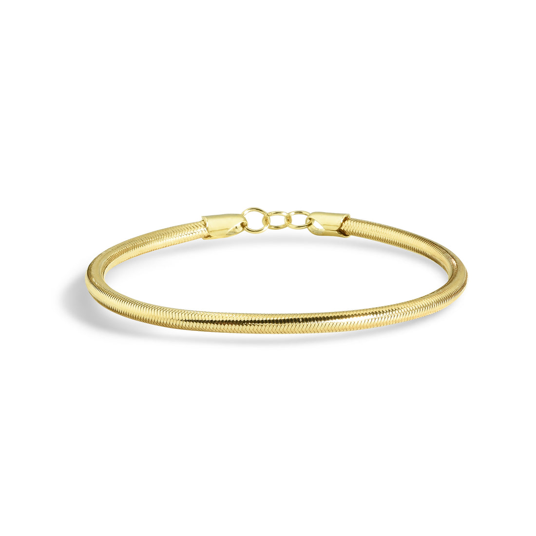 Herringbone Chain Bracelet 14K Gold