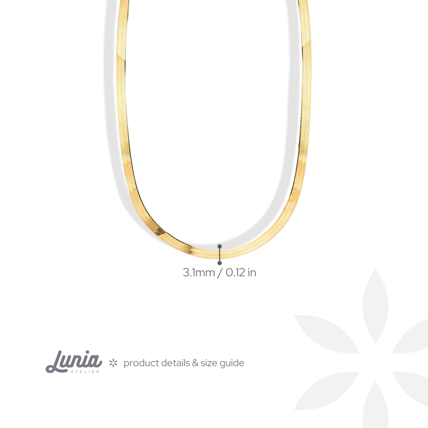 Shining Wave Chain Necklace 14K Gold