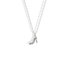 White gold stiletto pendant, bright and cool like polished silver