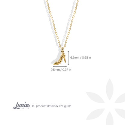 Shoe charm measurements: 16.5 mm tall, 9.5 mm from toe to heel