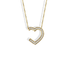 Hollow Stone Frame Heart Necklace 14K Gold / Silver, a hand crafted love necklace inspired by diamond jewelry, perfect for timeless and elegant gifting.
