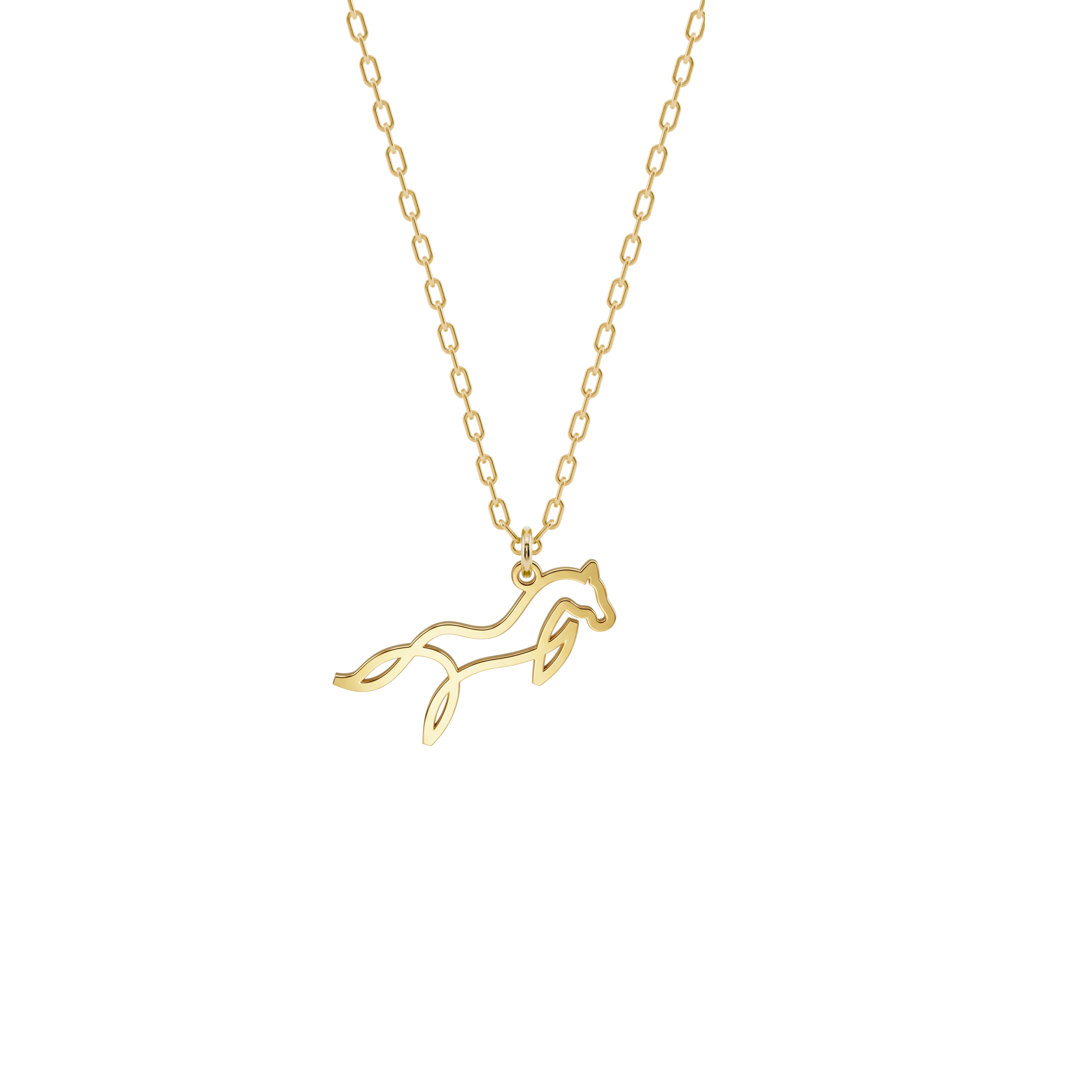 Horse Pendant Necklace 14K Gold / Silver, hand crafted and nickel free. A meaningful horse lover gift for everyday wear and special occasions.