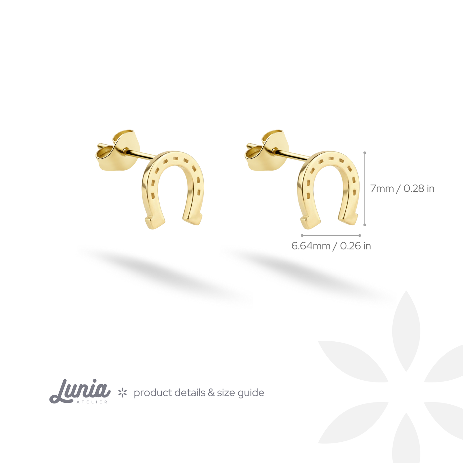 Horseshoe Earrings 14K Gold / Silver