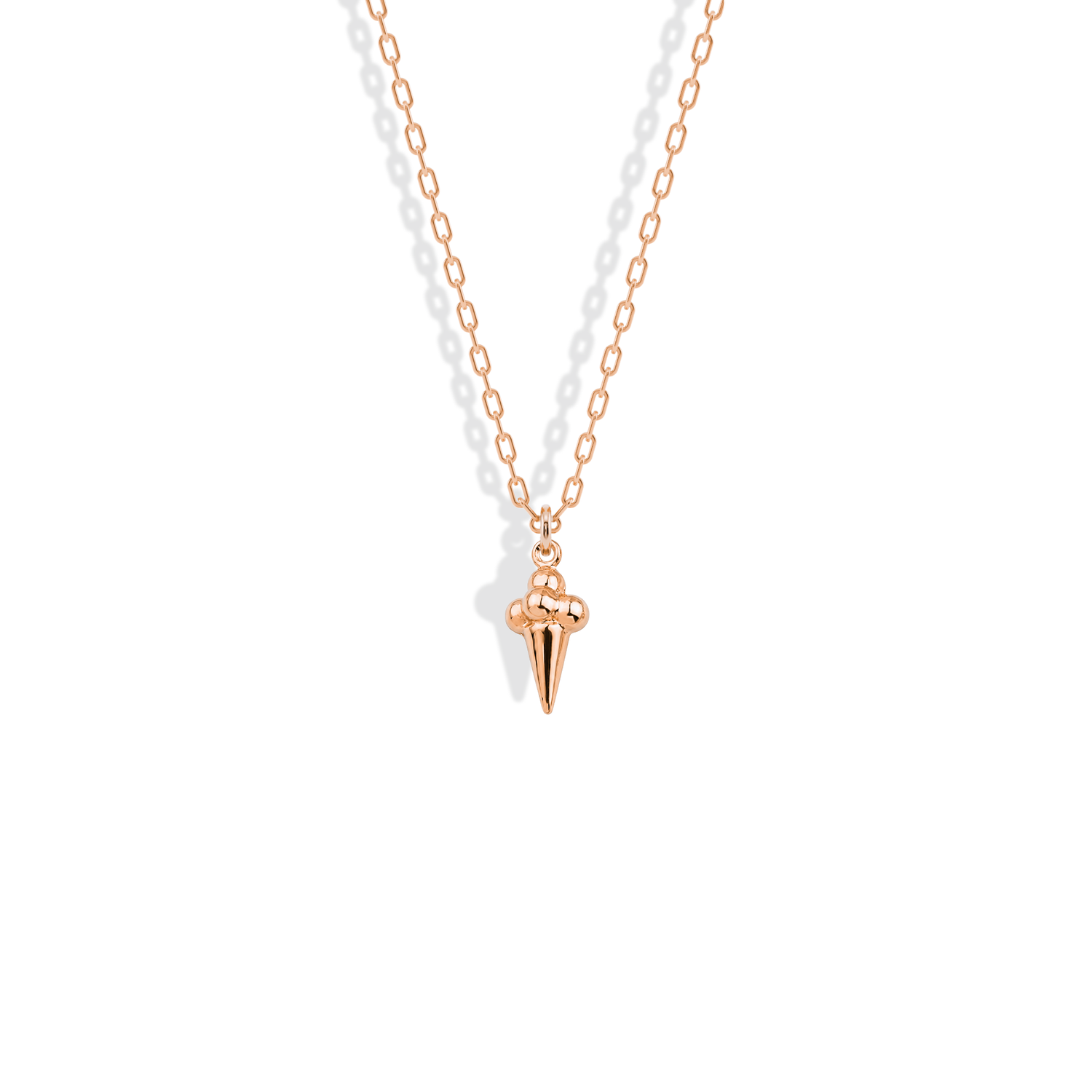 Ice Cream Pendant Necklace 14K Gold
