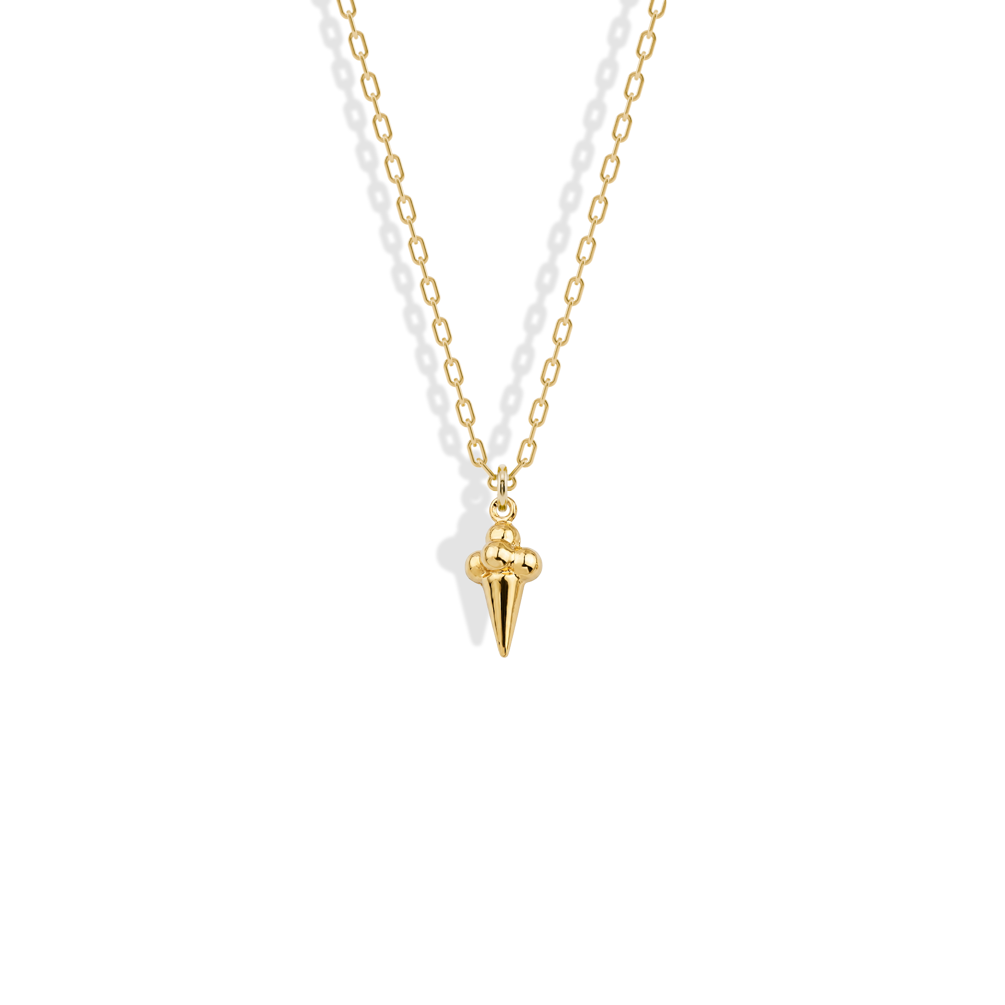 Ice Cream Pendant Necklace 14K Gold, a playful ice cream necklace and dessert jewelry piece, perfect as a sweet ice cream lover gift.