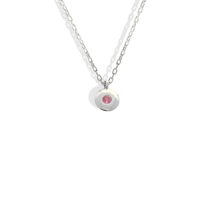 In-frame Birthstone Solitaire Custom Necklace 14K Gold