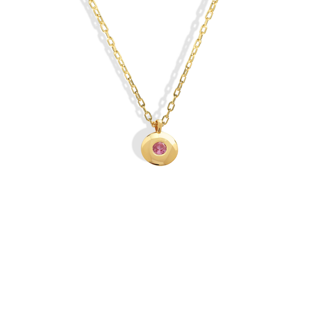 Personalized In-frame Birthstone Solitaire Necklace Crafted in 14K Gold for Timeless Elegance