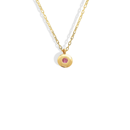 Personalized In-frame Birthstone Solitaire Necklace Crafted in 14K Gold for Timeless Elegance