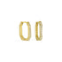 Infinity Angled Diamond Hoops Earrings 14K Gold		