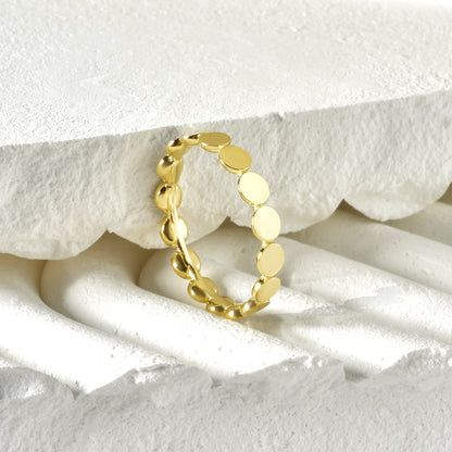 14K Gold Scaly Infinity Ring






