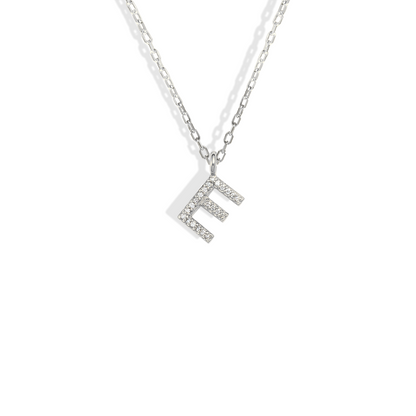 Initial Pendant Diamond Stone Custom Necklace 14K Gold