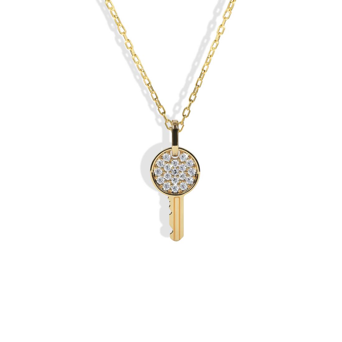 Key Stone Necklace 14K Gold – elegant, nickel-free design perfect for any occasion