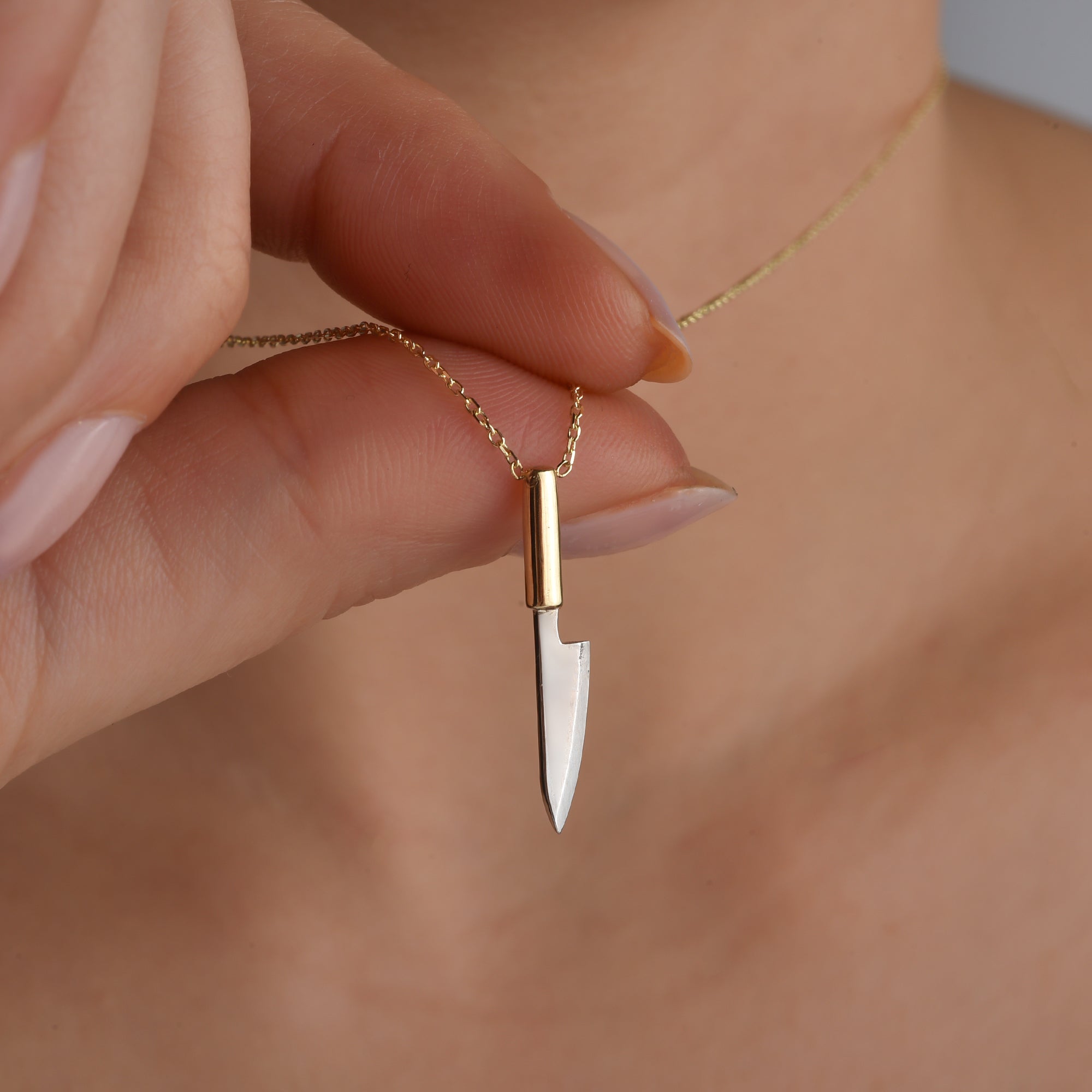 Knife Necklace 14K Gold / Silver