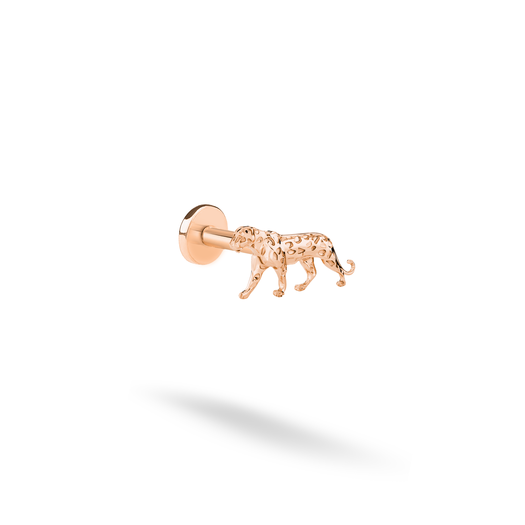 Leopard Flatback Ear Piercing 14K Gold / Silver