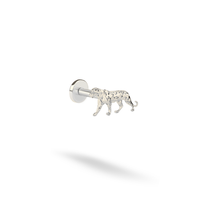 Leopard Flatback Ear Piercing 14K Gold / Silver
